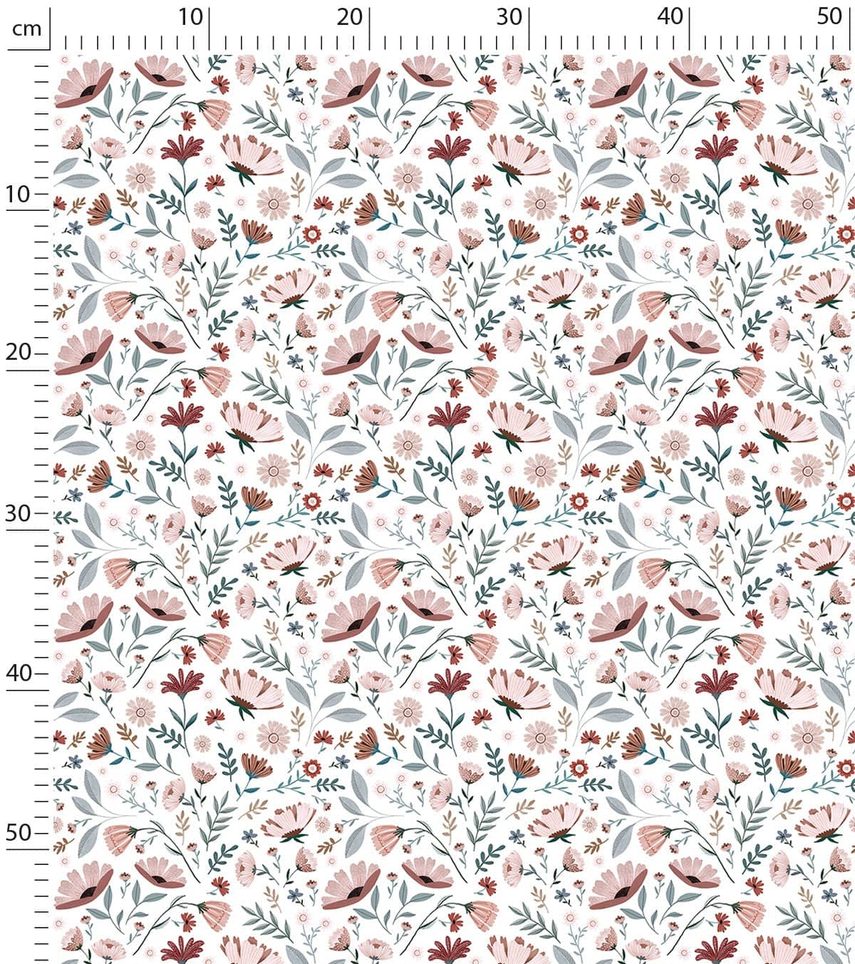 OCEAN FIELD - Papier peint enfant - Motif fleurs de l'océan