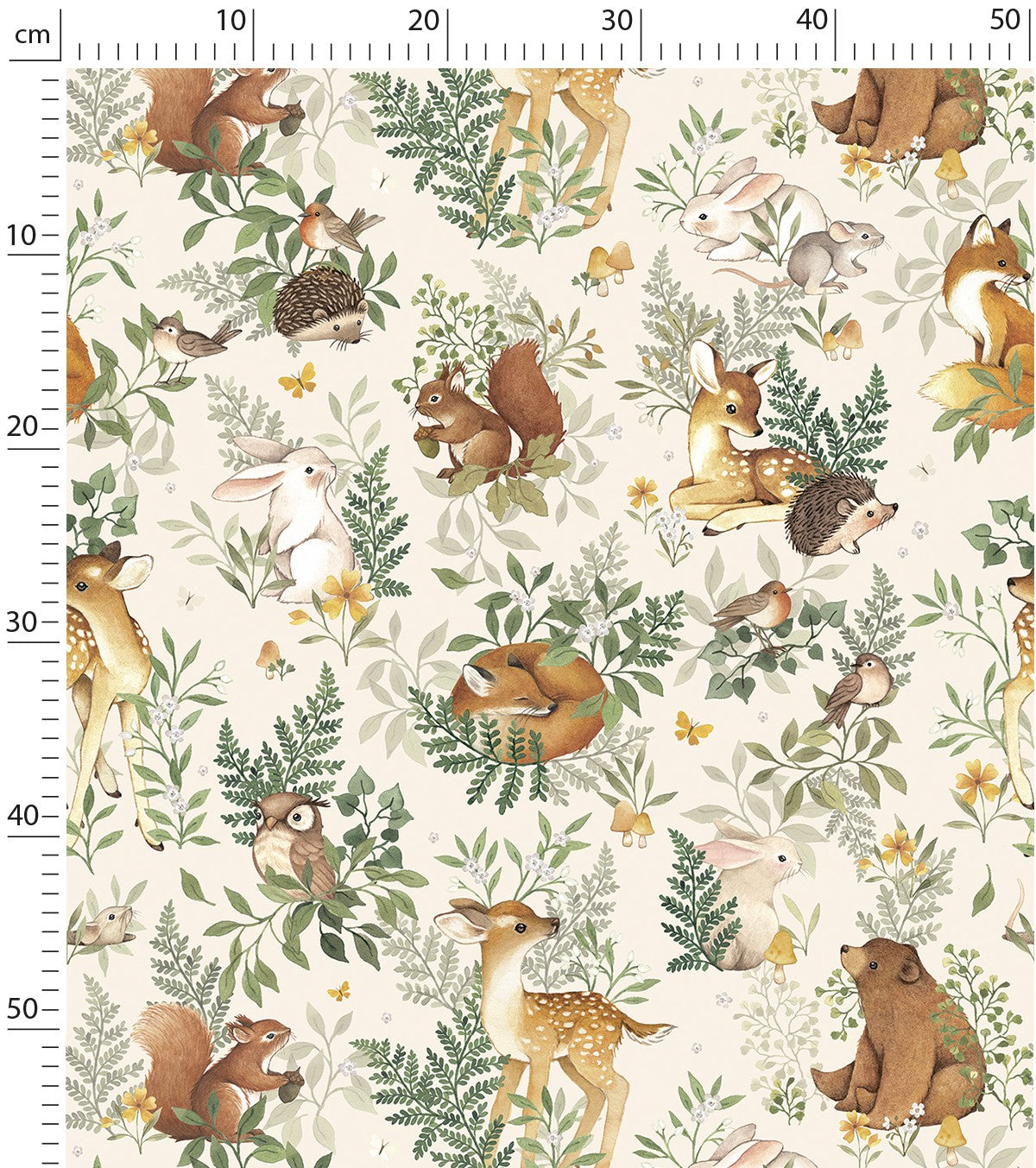 FOREST - Papier peint enfant - Motif animaux de la forêt