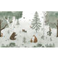 KHARU - Papier peint panoramique - Forêt et animaux