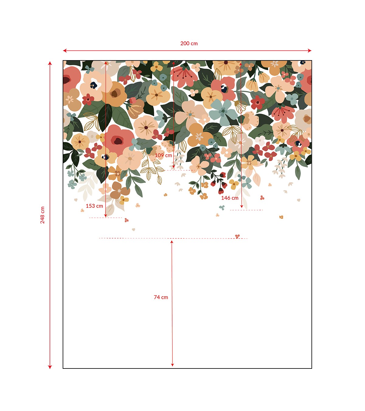 BLOEM - Papier peint panoramique - Grandes fleurs