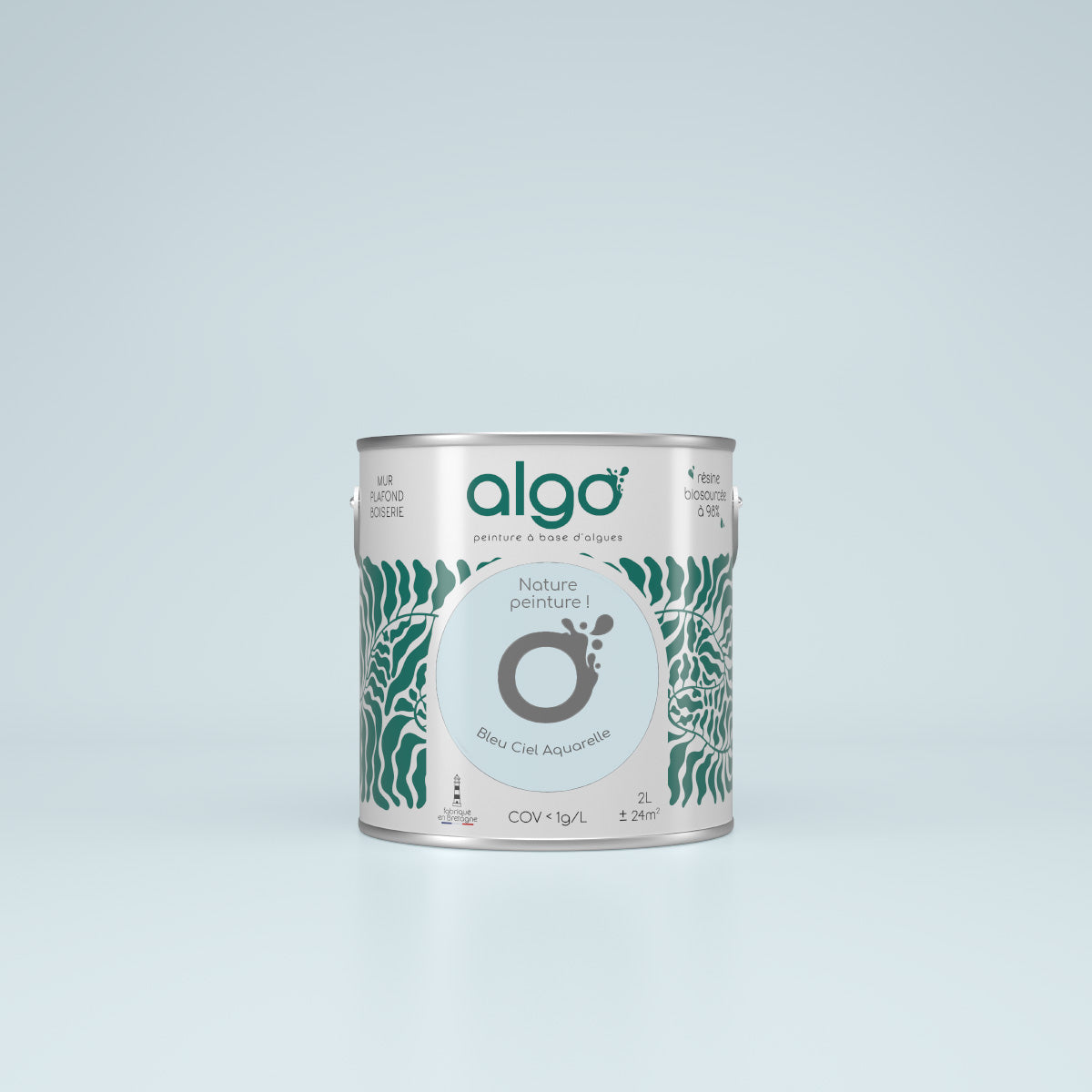Papier-Peint Algo " Botanique Royale " - 5 lés - vert d'eau apaisant