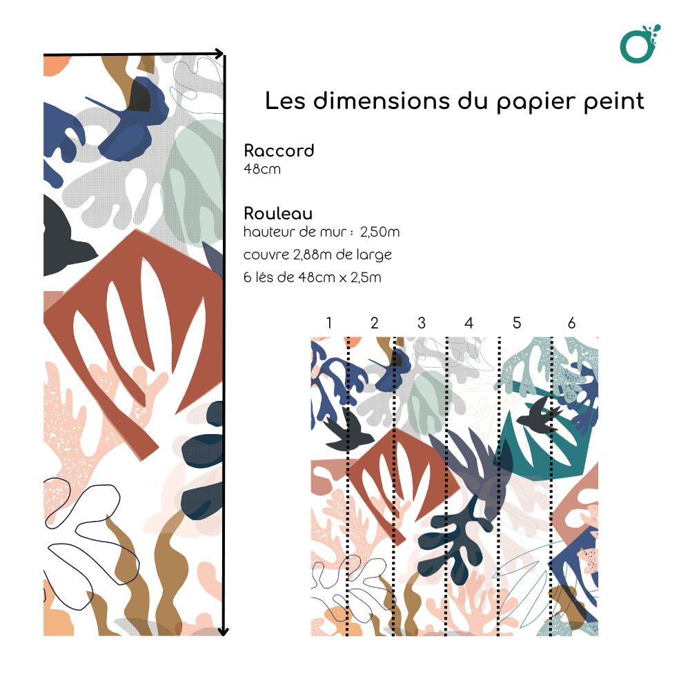 Algo Wallpaper "Like Matisse" - Terracotta Ponziane