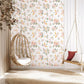ALYSSE - Papier peint fleurs et oiseaux
