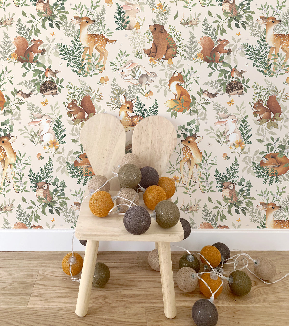 FOREST - Papier peint enfant - Motif animaux de la forêt