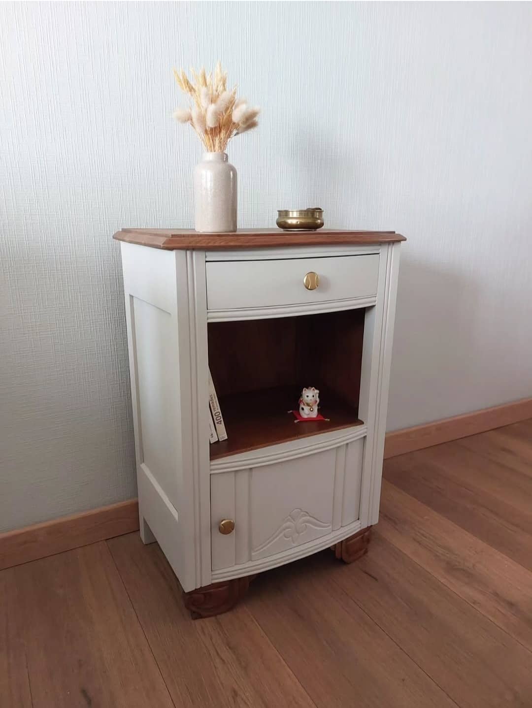 Chevet Art Déco en chêne massif