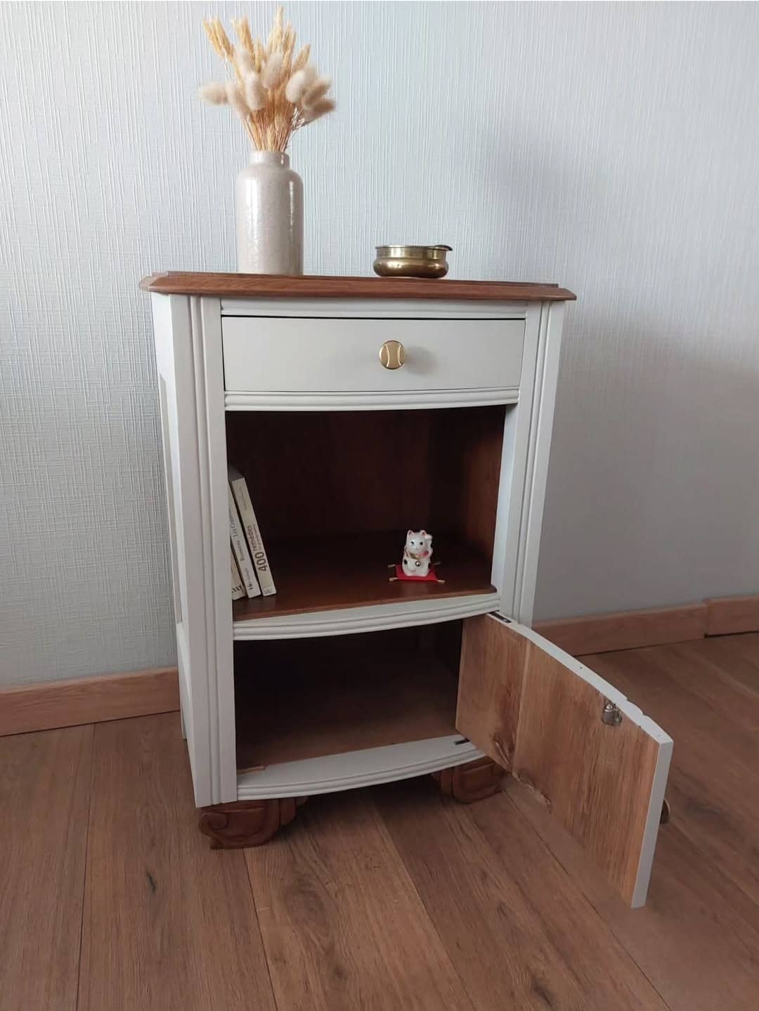 Chevet Art Déco en chêne massif