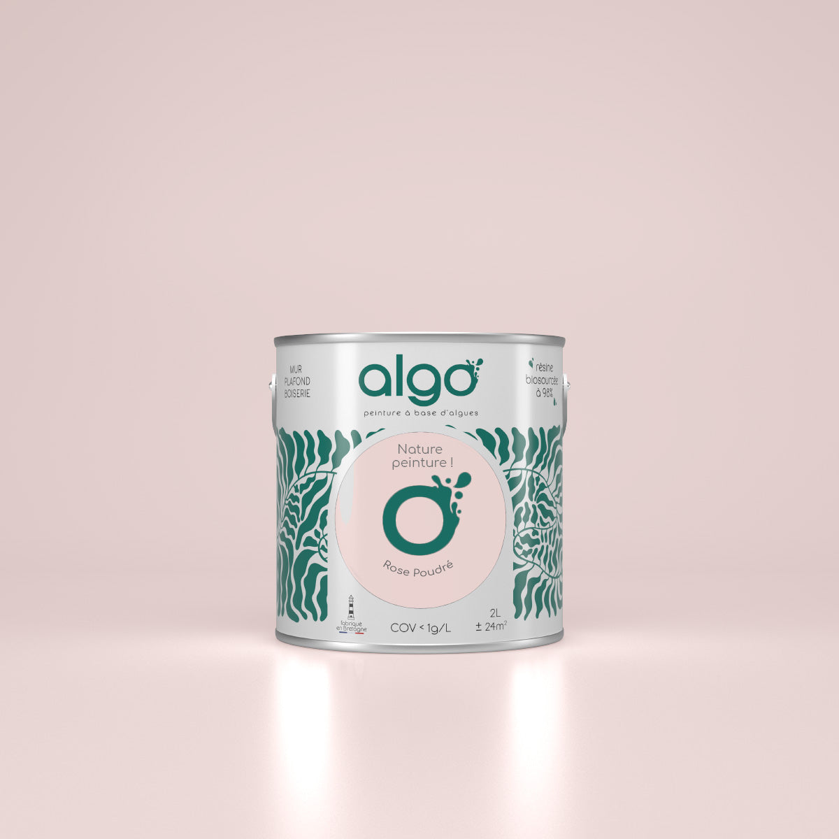 Papier-Peint Algo " Petit Mousse " - Rose Poudré