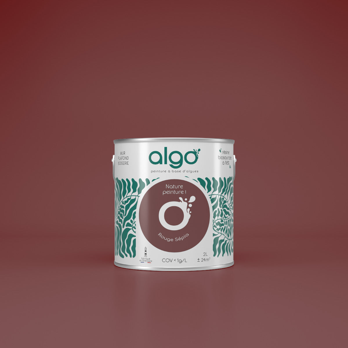 Peinture écologique Algo - Rouge Sépia