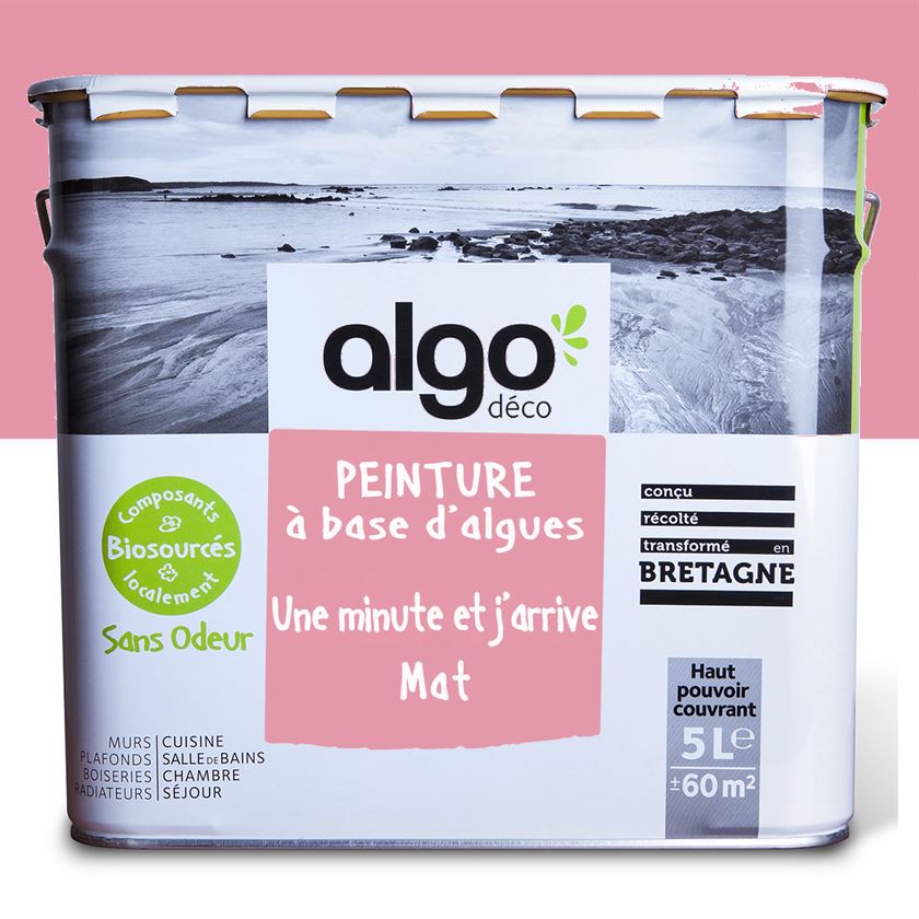 Peinture écologique Algo - Rose Une minute et j'arrive